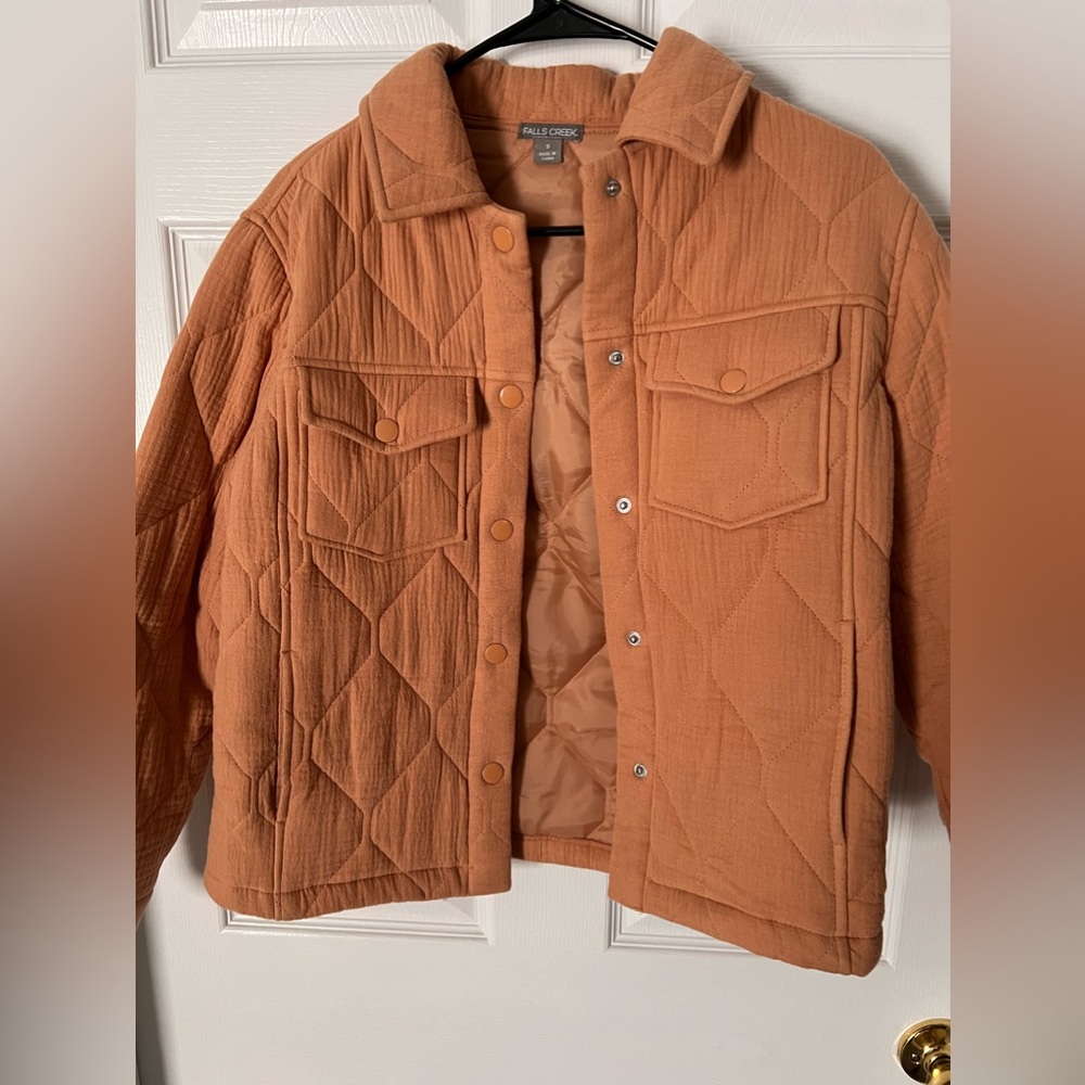 Light Orange Quilted Jacket